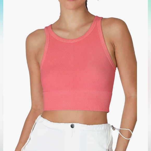 Nikibiki Seamless Vintage Chevron High Neck Crop Top | Size: One Size - Picture 1 of 4